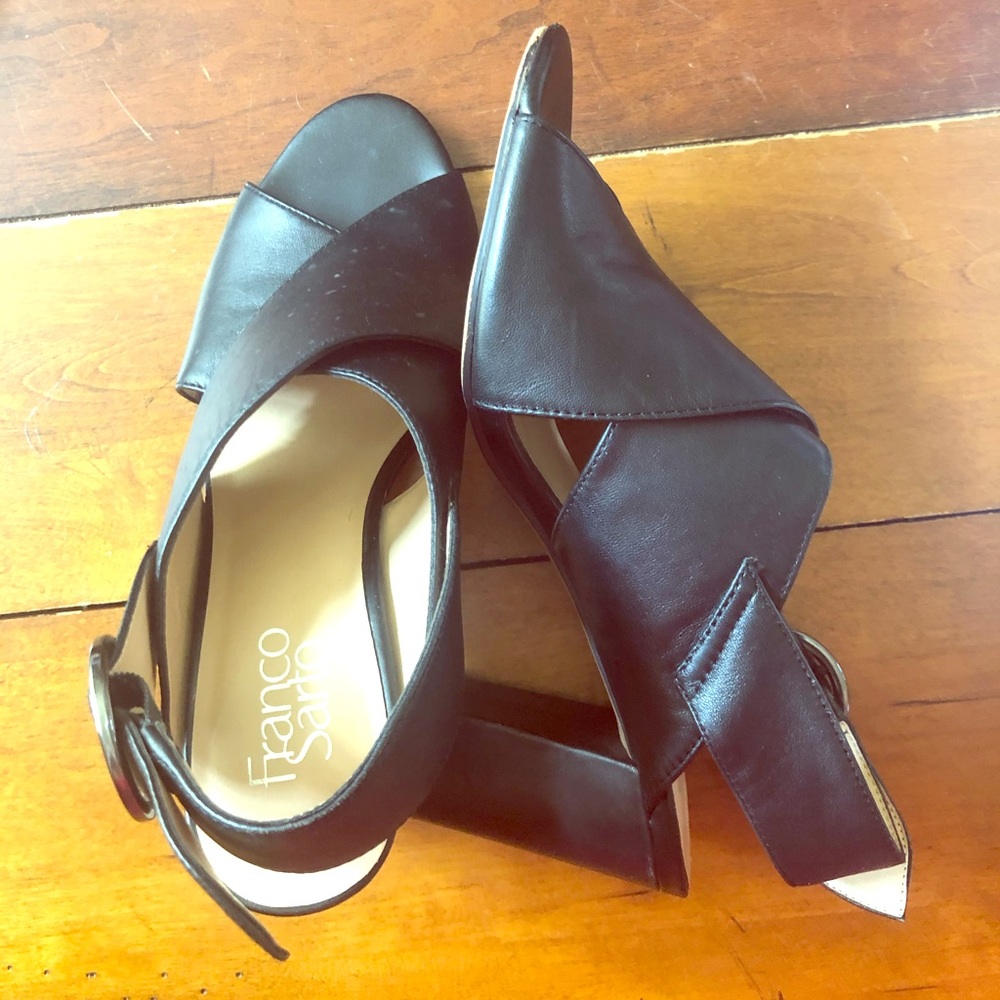 Leather Buckle Heels